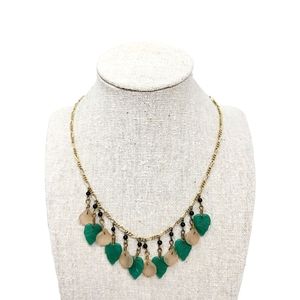 Vintage Pididdly Links Necklace Leaves Shell Charms